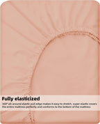 HBHLFZ Twin XL Fitted Sheet Only 2 Pack, Soft Breathable Bottom Sheet - Image 5