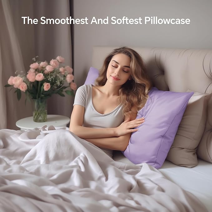 INFIIXSO Silk Pillow Cases 2 Pack Standard Size, Ultra Smooth & Soft Mulberry - Image 9