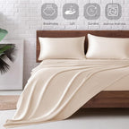MR&HM Satin Bed Sheets, California King Size Sheets Set - Image 5