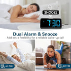Netzu Digital Alarm Clocks for Bedrooms, Loud Alarm Clock - Image 3