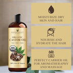 Handcraft Blends Organic Castor Oil 8 Fl Oz | 100% Pure and Natural | Premium - Image 6