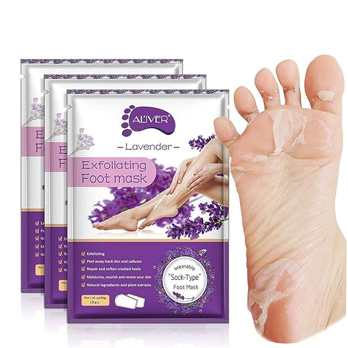 ALIVER Foot Peel Mask 3 Pack, Exfoliator Peel Off Calluses Dead Skin Callus by Unknown