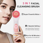 Facial Cleansing Brush, Waterproof Dual-Rotation Face Scrubber Exfoliator - Image 2