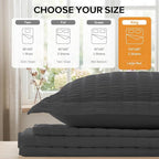 Cozyide Dark Grey Duvet Cover King Size, 3 Pieces Bedding Duvet Covers - Image 3
