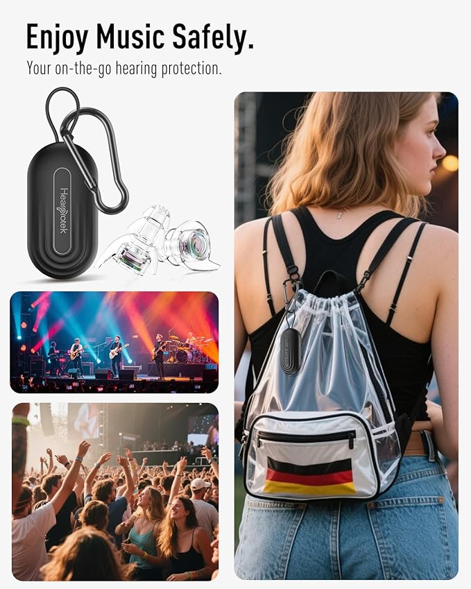 Hearprotek Concert Ear Plugs, 2 Pairs Reusable High Fidelity Musician Ear Plugs - Image 7