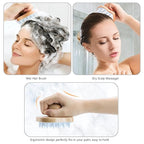 Hangerspace Scalp Massager Shampoo Brush, Wooden Wet and Dry Hair Scalp Care - Image 6