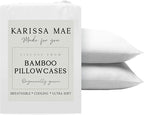 Karissa Mae Cooling Bamboo Viscose Standard Size Pillowcase Set | 100% by KARISSAMAE
