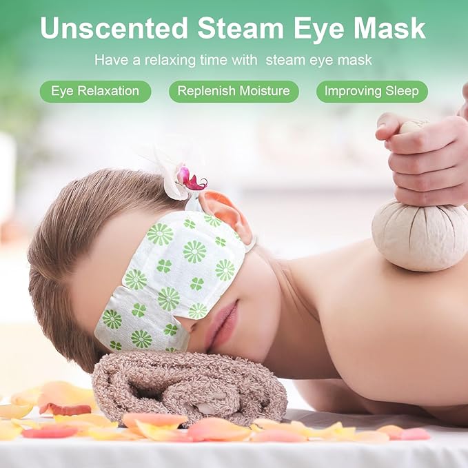 30 Packs Steam Eye Mask, Unscented Steam Eye Masks Disposable, Self-Heating - Image 2