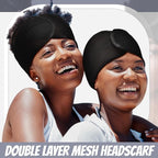 Xuhal 4 Pcs Mesh Hair Wraps for Black Women Sleeping Cap Hair Wrap Nets Spa - Image 4