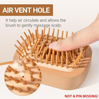 Handmade Natural Wooden Hair Brush Hairbrush - Image 5