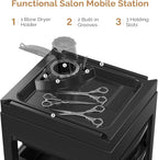 OmySalon Salon Cart for Hair Stylist Black - Image 5
