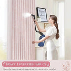 Beauoop Pink Floral Jacquard Blackout Curtains 84 Inches Long - Image 8