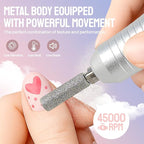 Droyek Electric Nail Drill Portable Nail Drill Professional 45000 RPM 6 Salon - Image 3