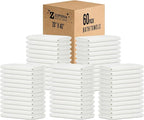 ZUPERIA White Bath Towels Bulk 60 Pack by Zuperia