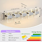 Modern LED Bathroom Light Fixtures Dimmable 5-Light Chrome Vanity Light - Image 5