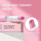 Ceramic Cuticle Pusher & Oil Pen, 2ml Rose + Fragrance Free Scented Nail Care - Image 2