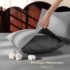 LBRO2M 1000 Thread Count 100% Cotton Sheets Set, Queen Size Bed Sheet 4 Piece - Image 6