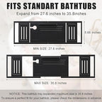 Bathtub Tray Caddy, Premium Bamboo Expandable Bath Tub Trays Table, Foldable - Image 3