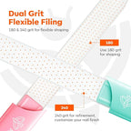 Modelones Glass Nail Files, Double-Sided Reusable Sandblasted Fingernail - Image 6