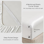 MR&HM Satin Bed Sheets, Twin XL Size Sheets Set - Image 4