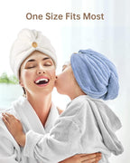 YFONG 3 Pack Microfiber Hair Towel Wrap - Image 6