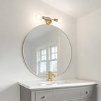 Globe Electric 2-Light Vanity Light, Matte Brass, Open Socket, Horizontal - Image 3
