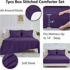 CozyLux Queen Comforter Set Purple - Image 6