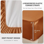 CozyLux Satin Sheets King Size Sheet Set - Image 4