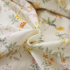 mixinni 100% Cotton Duvet Cover Set Full, Reversible Spring Floral Ruffle Green - Image 8