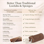 African Net Sponge Authentic, 4 Pieces African Exfoliating Net Sponge Body Back - Image 7