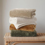 EVERGRACE Velvet Quilt Set Queen Size, Luxurious Soft Striped Channel Bedding - Image 7