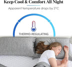 CHOSHOME Body Pillow Cover, Cooling Pillow Cases Zipper Long Pillow Case - Image 3