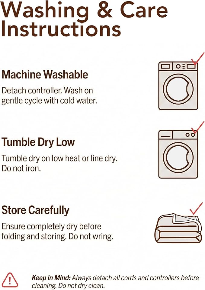 Homemate Electric Heated Blanket Twin Size - Image 7