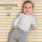Yoofoss Pack and Play Sheets Fitted, Mini Crib Sheets 2-Pack - Image 5