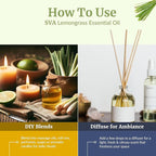 SVA Lemongrass Essential Oil Organic – 16 Fl Oz – 100% Natural Organic - Image 6