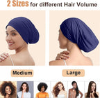 Satin Bonnet for Sleeping Night Cap, Adjustable Satin Lined Silk Bonnets Sleep - Image 3