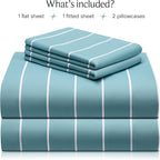 LuxClub 4 PC Full Size Sheet Set, Breathable Luxury Bed Sheets, Deep Pockets - Image 2