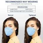 HUHETA KN95 Face Mask, 30 Pack Individually Wrapped, 5-Ply Breathable & - Image 4