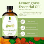 SVA Lemongrass Essential Oil – 4 Fl Oz – 100% Natural Lemongrass Oil - Image 2