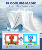 Ice Cooling Pillowcase for Hot Sleepers, Instantly Cool, Stays Cold All Night - Image 2