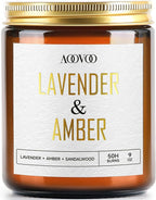 AOOVOO Lavender Amber Candles - 9 oz Scented Candles by AOOVOO
