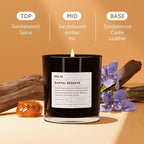 LUMELOOM Santal Reserve Luxury Scented Candles, 9oz Soy Wax Candles - Image 2
