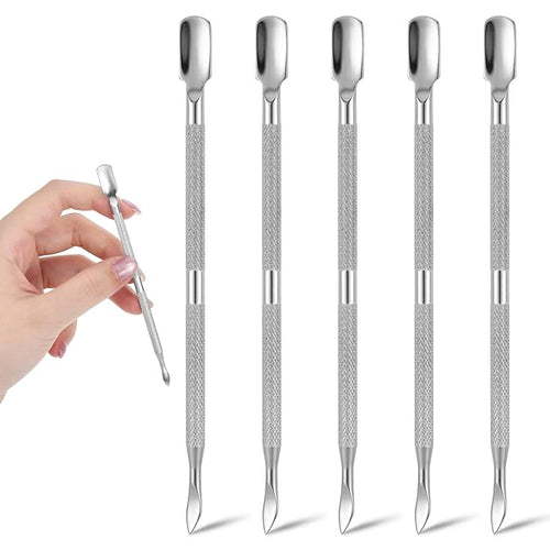 6 Pcs Dual-Sided Cuticle Pusher Set, Stainless Steel Cuticle Pusher Tool by Unknown