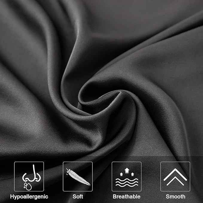 Mulberry Silk Pillowcase for Hair and Skin, King Size Cooling Silk Pillow Case - Image 5