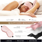 Sleep Mask Silk Eye Mask for Sleeping, Super Soft Blackout Eye Mask for Women - Image 4