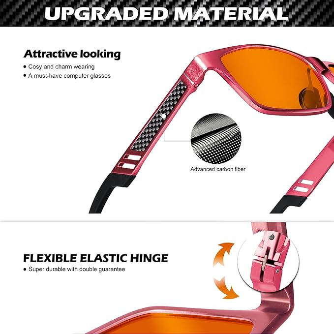 ANYLUV Blue Light Blocking Glasses Men Computer Gaming Glasses Lightweight - Image 3