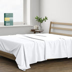 THREAD SPREAD 100% Organic Cotton Percale Flat Sheet Twin Size by THREADSPREAD