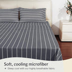LuxClub 4 PC King Size Sheet Set, Breathable Luxury Bed Sheets, Deep Pockets - Image 3