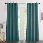 NICETOWN Blackout Sea Teal Curtains 84 inches Long, Grommet Room Darkening by NICETOWN