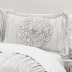 Lush Decor Serena Comforter Set, 3 Piece Set, Light Gray - Image 2